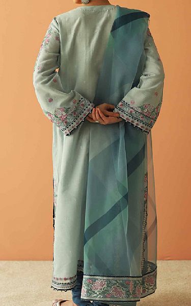 Zara Shahjahan Light Pistachio Jacquard Suit | Pakistani Lawn Suits- Image 2