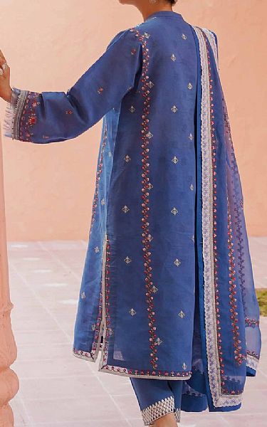 Zara Shahjahan Cornflower Blue Jacquard Suit | Pakistani Lawn Suits- Image 2