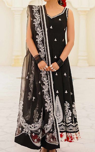 Zara Shahjahan Black Jacquard Suit | Pakistani Lawn Suits- Image 1