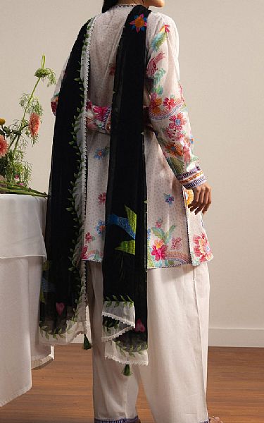Zara Shahjahan Off White Lawn Suit | Pakistani Lawn Dress in USA- Image 2