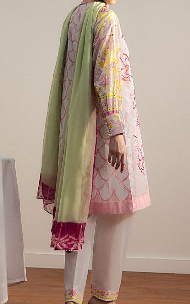 Zara Shahjahan Off White Lawn Suit | Pakistani Lawn Dress in USA- Image 2