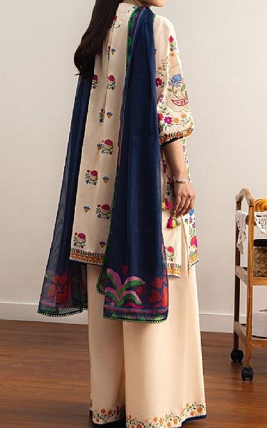 Zara Shahjahan Ivory Lawn Suit | Pakistani Lawn Dress in USA- Image 2
