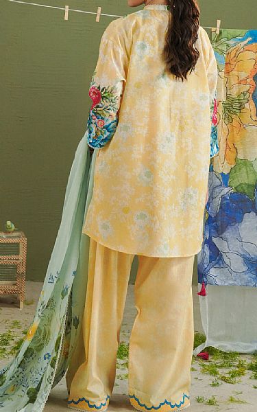 Zara Shahjahan Sand Gold Lawn Suit | Pakistani Lawn Dress in USA- Image 2