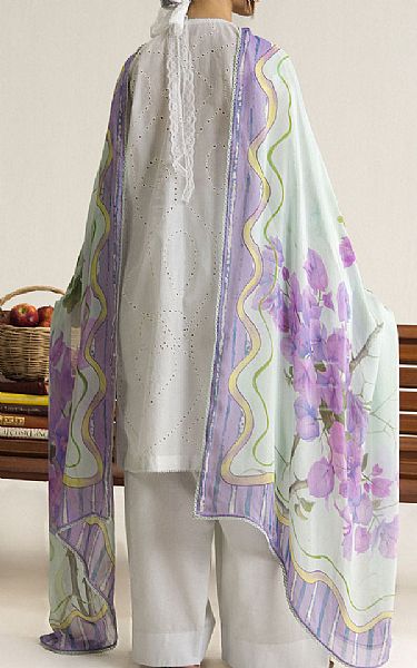 Zara Shahjahan Off-white Lawn Suit | Pakistani Lawn Dress in USA- Image 2