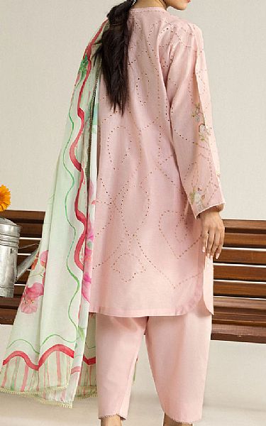 Zara Shahjahan Oyster Pink Lawn Suit | Pakistani Lawn Dress in USA- Image 2