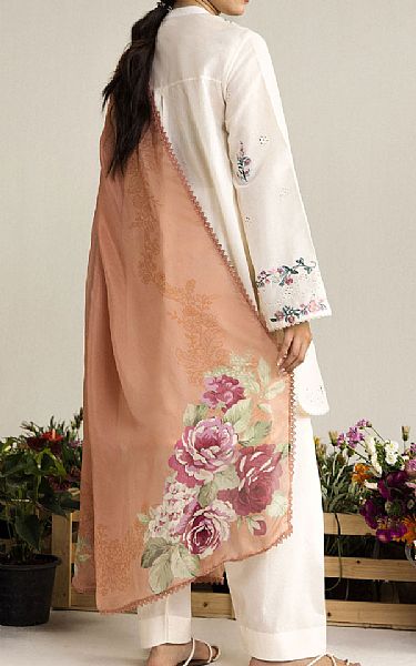 Zara Shahjahan White Lawn Suit | Pakistani Lawn Dress in USA- Image 2