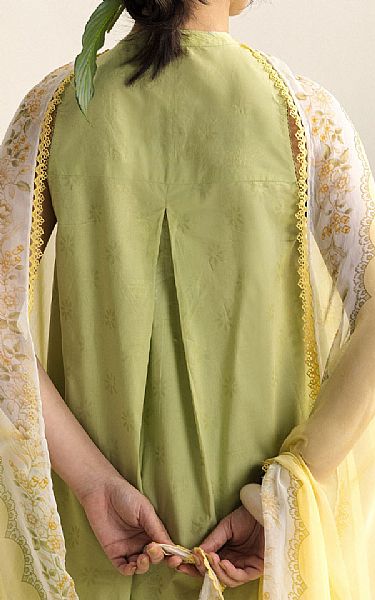 Zara Shahjahan Pistachio Green Jacquard Suit | Pakistani Lawn Dress in USA- Image 2