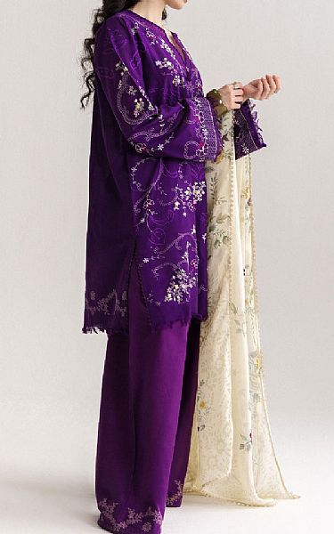 Zara Shahjahan Indigo Lawn Suit | Pakistani Lawn Dress in USA- Image 2