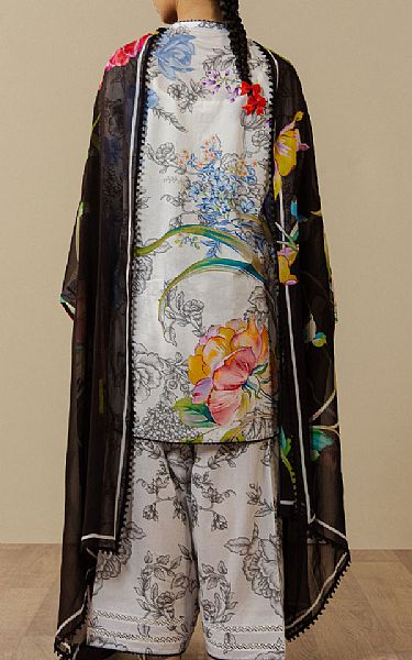 Zara Shahjahan Grey Lawn Suit | Pakistani Lawn Dress in USA- Image 2