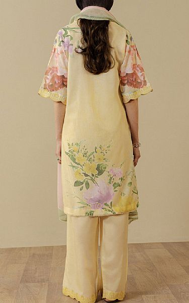 Zara Shahjahan Yellow Lawn Suit | Pakistani Lawn Dress in USA- Image 2