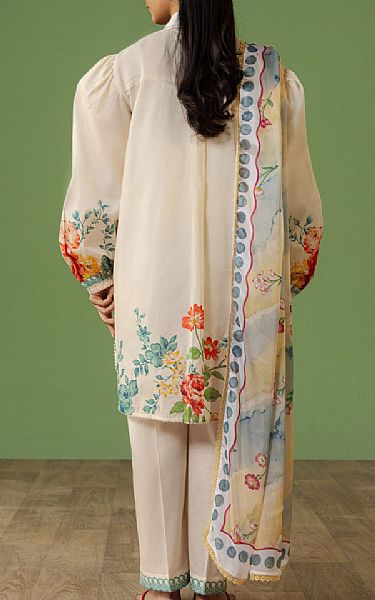 Zara Shahjahan Off-white Lawn Suit | Pakistani Lawn Dress in USA- Image 2