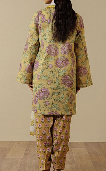 Zara Shahjahan Yellow/Mustard Lawn Suit | Pakistani Lawn Dress in USA- Image 2