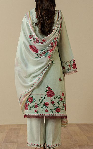 Zara Shahjahan Light Turquoise Lawn Suit | Pakistani Lawn Dress in USA- Image 2