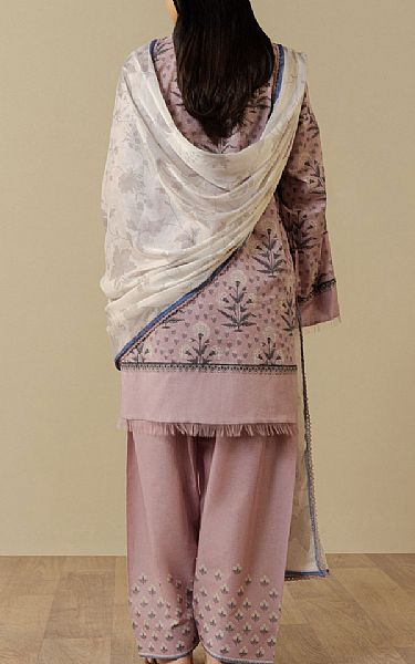 Zara Shahjahan Tea Pink Lawn Suit | Pakistani Lawn Dress in USA- Image 2