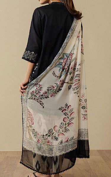 Zara Shahjahan Black Lawn Suit | Pakistani Lawn Dress in USA- Image 2