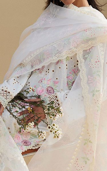 Zara Shahjahan White Lawn Suit | Pakistani Lawn Dress in USA- Image 2