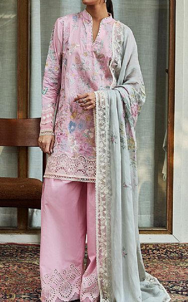 Zara Shahjahan Pink Lawn Suit | Pakistani Lawn Dress in USA- Image 1