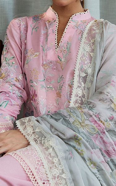 Zara Shahjahan Pink Lawn Suit | Pakistani Lawn Dress in USA- Image 2