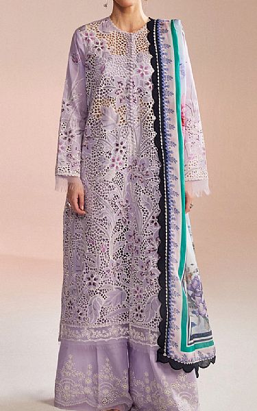 Zara Shahjahan Lilac Lawn Suit | Pakistani Lawn Dress in USA- Image 1