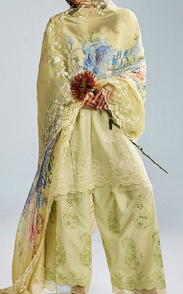 Zara Shahjahan Green Mist Lawn Suit | Pakistani Lawn Dress in USA- Image 1