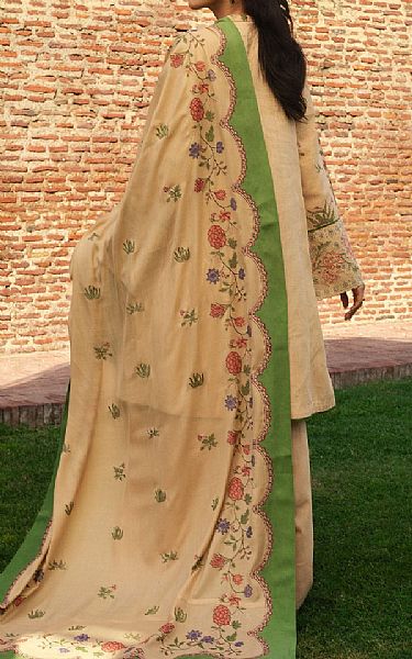 Zara Shahjahan Fawn Khaddar Suit | Pakistani Winter Dresses in USA- Image 2