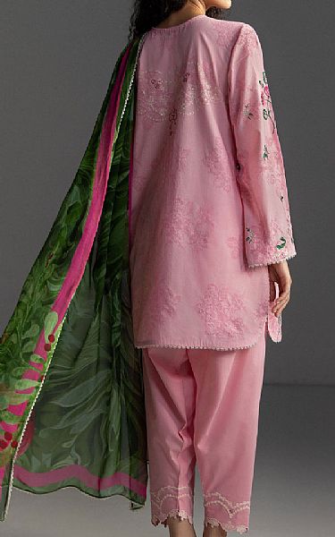 Zara Shahjahan Candy Pink Jacquard Suit | Pakistani Lawn Dress in USA- Image 2
