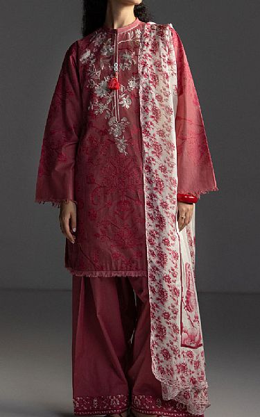 Zara Shahjahan Tea Pink Lawn Suit | Pakistani Lawn Dress in USA- Image 1