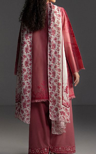 Zara Shahjahan Tea Pink Lawn Suit | Pakistani Lawn Dress in USA- Image 2