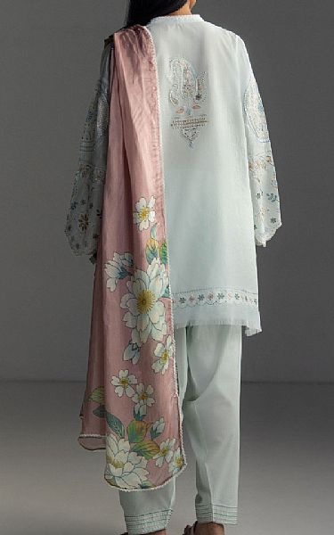 Zara Shahjahan Light Grey Lawn Suit | Pakistani Lawn Dress in USA- Image 2