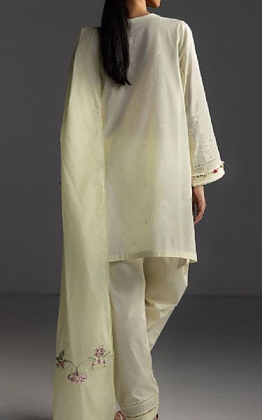 Zara Shahjahan Cream Lawn Suit | Pakistani Lawn Dress in USA- Image 2