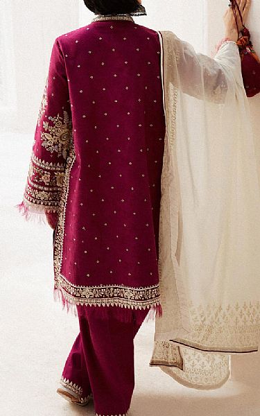 Zara Shahjahan Egg Plant Jacquard Suit | Pakistani Lawn Suits- Image 2
