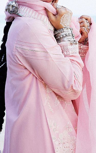 Zara Shahjahan Baby Pink Lawn Suit | Pakistani Lawn Suits- Image 2