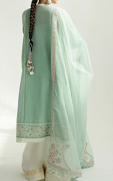 Zara Shahjahan Mint Green Lawn Suit | Pakistani Lawn Suits- Image 2