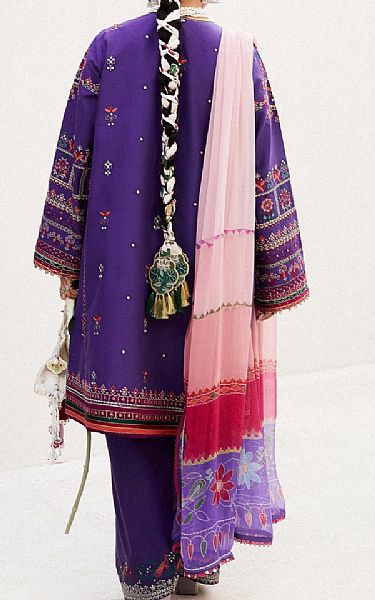 Zara Shahjahan Indigo Lawn Suit | Pakistani Lawn Suits- Image 2
