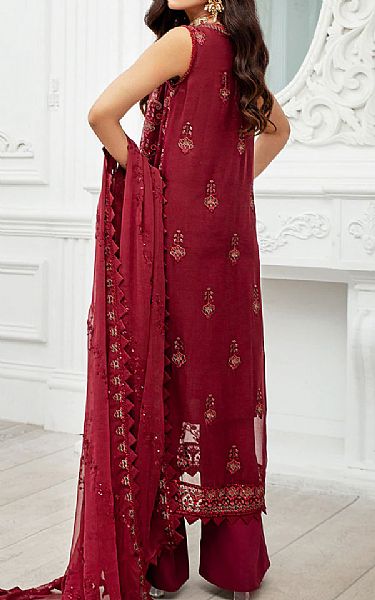 Zarif Crimson Chiffon Suit | Pakistani Dresses in USA- Image 2