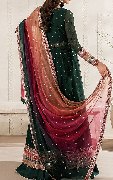 Zarif Green Chiffon Suit | Pakistani Embroidered Chiffon Dresses USA- Image 2