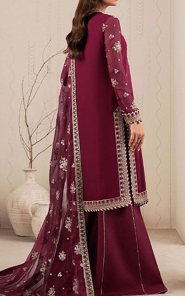 Zarif Plum Chiffon Suit | Pakistani Embroidered Chiffon Dresses USA- Image 2