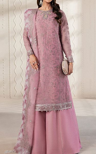 Zarif Tea Pink Chiffon Suit | Pakistani Embroidered Chiffon Dresses USA- Image 1