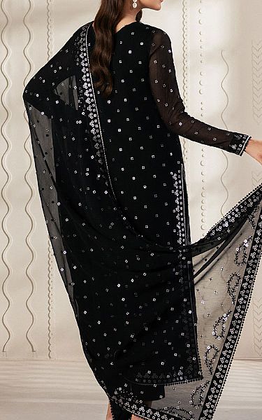 Zarif Black Chiffon Suit | Pakistani Embroidered Chiffon Dresses USA- Image 2