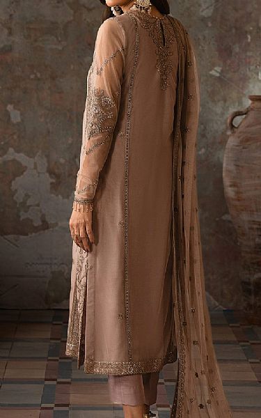 Zarif Oriental Pink Net Suit | Pakistani Embroidered Chiffon Dresses USA- Image 2