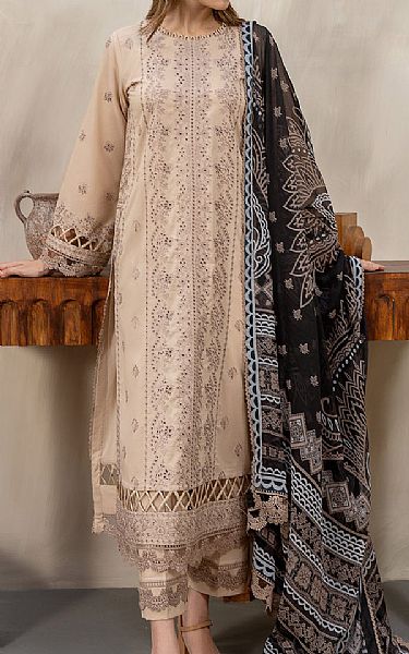 Zarif Beige Lawn Suit | Pakistani Lawn Dress in USA- Image 1