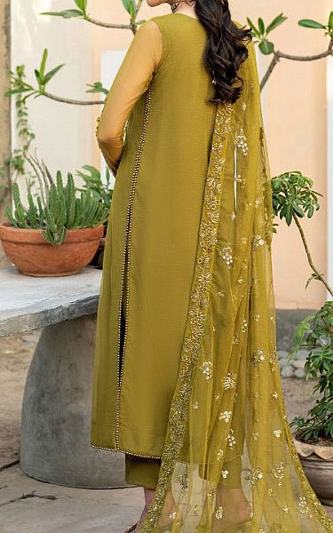 Zarif Olive Green Chiffon Suit | Pakistani Embroidered Chiffon Dresses USA- Image 2
