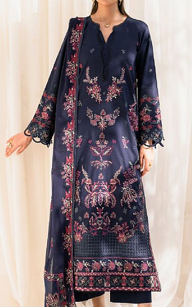Zarif Navy Blue Lawn Suit | Pakistani Lawn Dress in USA- Image 1