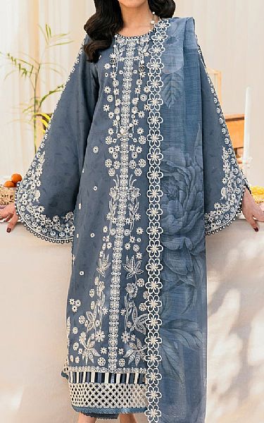 Zarif Slate Grey Lawn Suit | Pakistani Lawn Dress in USA- Image 1