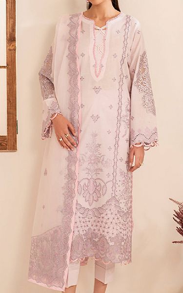 Zarif Off White/Light Pink Lawn Suit | Pakistani Lawn Dress in USA- Image 1