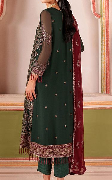 Zarif Green Chiffon Suit | Pakistani Embroidered Chiffon Dresses USA- Image 2