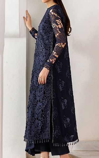 Zarif Navy Chiffon Suit | Pakistani Embroidered Chiffon Dresses USA- Image 3