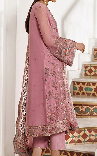 Zarif Pink Chiffon Suit | Pakistani Embroidered Chiffon Dresses USA- Image 3