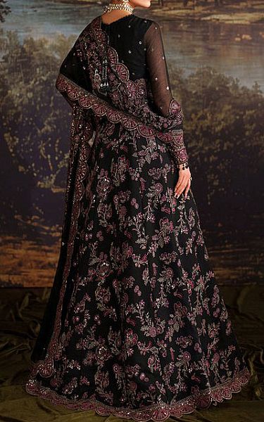 Zarif Black Chiffon Suit | Pakistani Embroidered Chiffon Dresses USA- Image 2
