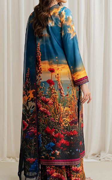 Zarif Multi Silk Suit | Pakistani Embroidered Chiffon Dresses USA- Image 2